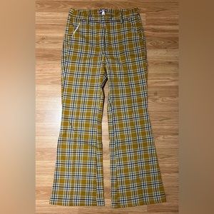 plaid flared urban outfitters pants